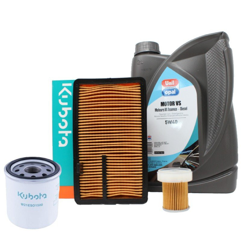 Kit entretien Kubota origine avec huile 5W40 (après 2003)