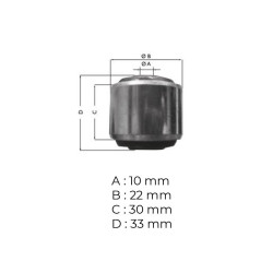Silent bloc de triangle et de bras LIGIER, MICROCAR, BELLIER