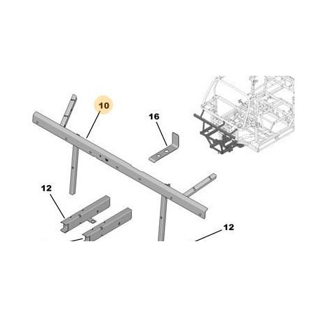 Traverse de pare choc avant Citroen Ami / Opel Rocks E / Fiat Topolino