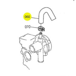 Durite inférieur de pompe à eau Kubota Z402