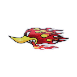 Sticker Woody Woodpecker enflammé