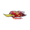 Sticker Woody Woodpecker enflammé