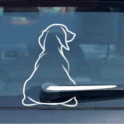Sticker chien pour essuie-glace arrière