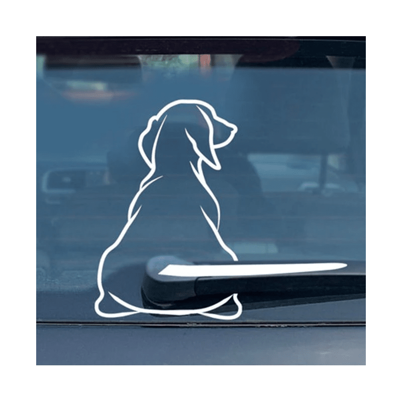 Sticker chien pour essuie-glace arrière