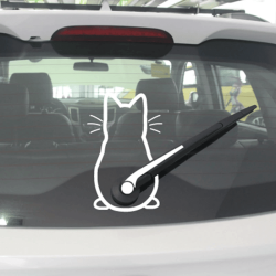 Sticker chat pour essuie-glace
