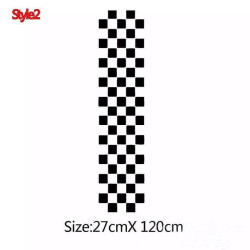 Sticker bande damier noir & blanc