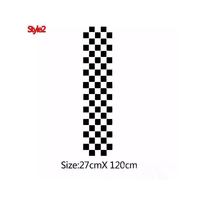 Sticker bande damier noir & blanc