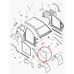 Pare boue arrière gauche origine Microcar