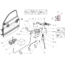 Entretoise de gâche de porte Ligier, Microcar et Dué
