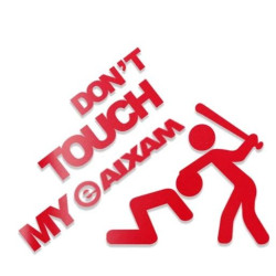 Stickers don't touch my Aixam 12x15 cm
