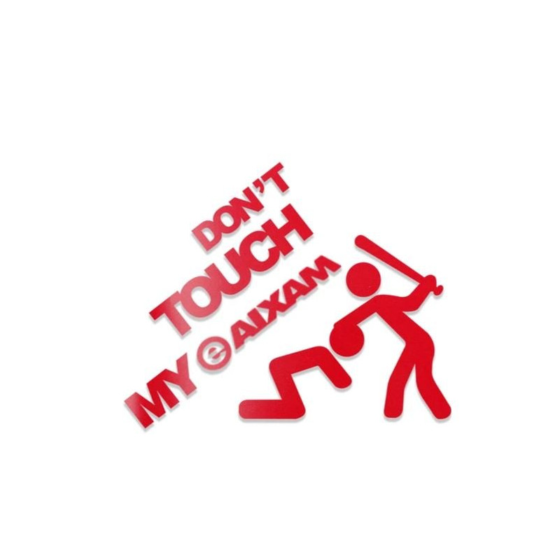 Stickers don't touch my Aixam 12x15 cm