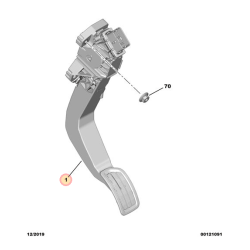Pédale d'accélérateur + potentiomètre CITROËN AMI / Opel Rocks-E