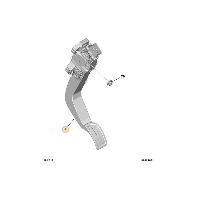 Pédale d'accélérateur + potentiomètre CITROËN AMI / Opel Rocks-E