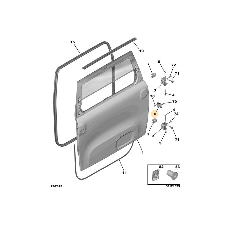 Arrêt de porte Citroën Ami / Opel Rocks-E / Fiat Topolino