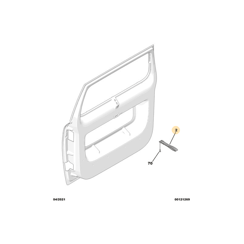 Poignée de fermeture de porte CITROËN AMI 1er montage