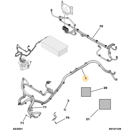 Câble batterie puissance Citroën Ami et Opel Rocks-E