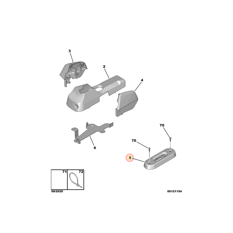 Support d'interrupteur de commande de vitesse CITROËN AMI / Opel Rocks-E