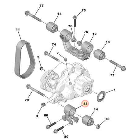 Support inférieur de réducteur Citroen AMI / Opel Rocks-E / Topolino