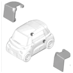 Garniture de pied central droit Citroën Ami / Opel Rocks-E / Fiat Topolino