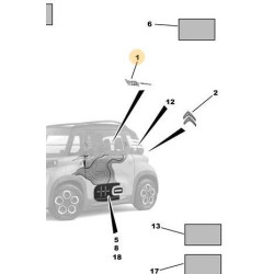 Adhésif monogramme Citroën Ami 100% électricité