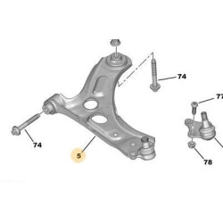 Triangle avant droit pour Citroën Ami et Opel Rocks-E