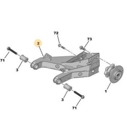 Bras de suspension arrière droit Citroën Ami, Opel Rocks-E et Fiat Topolino