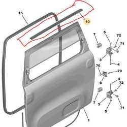 Joint supérieur de porte Citroen AMI / Opel Rocks-E / Topolino