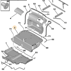 Plancher arrière pour Citroën Ami 3ème montage / Opel Rocks-E / Fiat Topolino