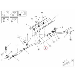 Echappement silencieux Ligier, Microcar et Dué origine (Moteur Lombardini Progress)