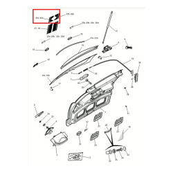 Adhésif supérieur gauche de hayon Microcar M8