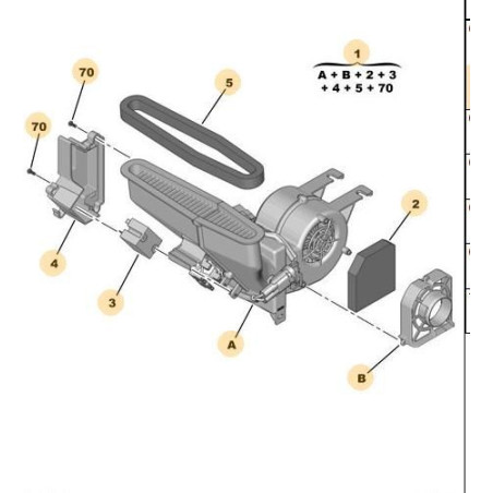 Bloc chauffage Citroen AMI / Opel Rocks-E / Topolino