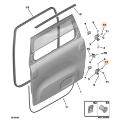 Vis pour verrou de porte Citroen Ami / Opel Rocks-E / Fiat Topolino