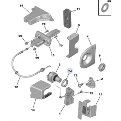 Ecran de verrou de porte Citroen Ami / Opel Rocks-E / Fiat Topolino