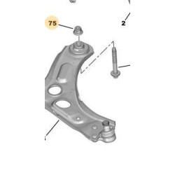 Écrou pivots moyeux roulements train avant pour Citroën Ami / Opel Rocks-E / Fiat Topolino