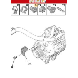 Écrou a sertir pour Citroën Ami/ Opel E-Rock/ Fiat Topolino
