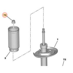 Écrou hexagonal suspension avant Citroën Ami/ Opel E-Rock/ Fiat Topolino