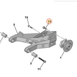 Vis XE EMB bras buttes moyeu de roulements arrière Citroën Ami/ Opel E-Rock/ Fiat Topolino