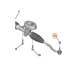 Écrou à embase crémaillère de Direction Citroen Ami/ Opel E-Rock/ Fiat Topolino