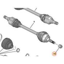 Écrou de fix de transmission transversal Citroën Ami/ Opel E-Rock/ Fiat Topolino