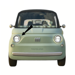 Enjoliveur de phare droit voiture sans permis Fiat Topolino