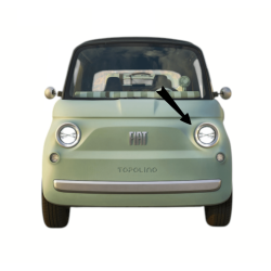 Enjoliveur de phare gauche voiture sans permis Fiat Topolino
